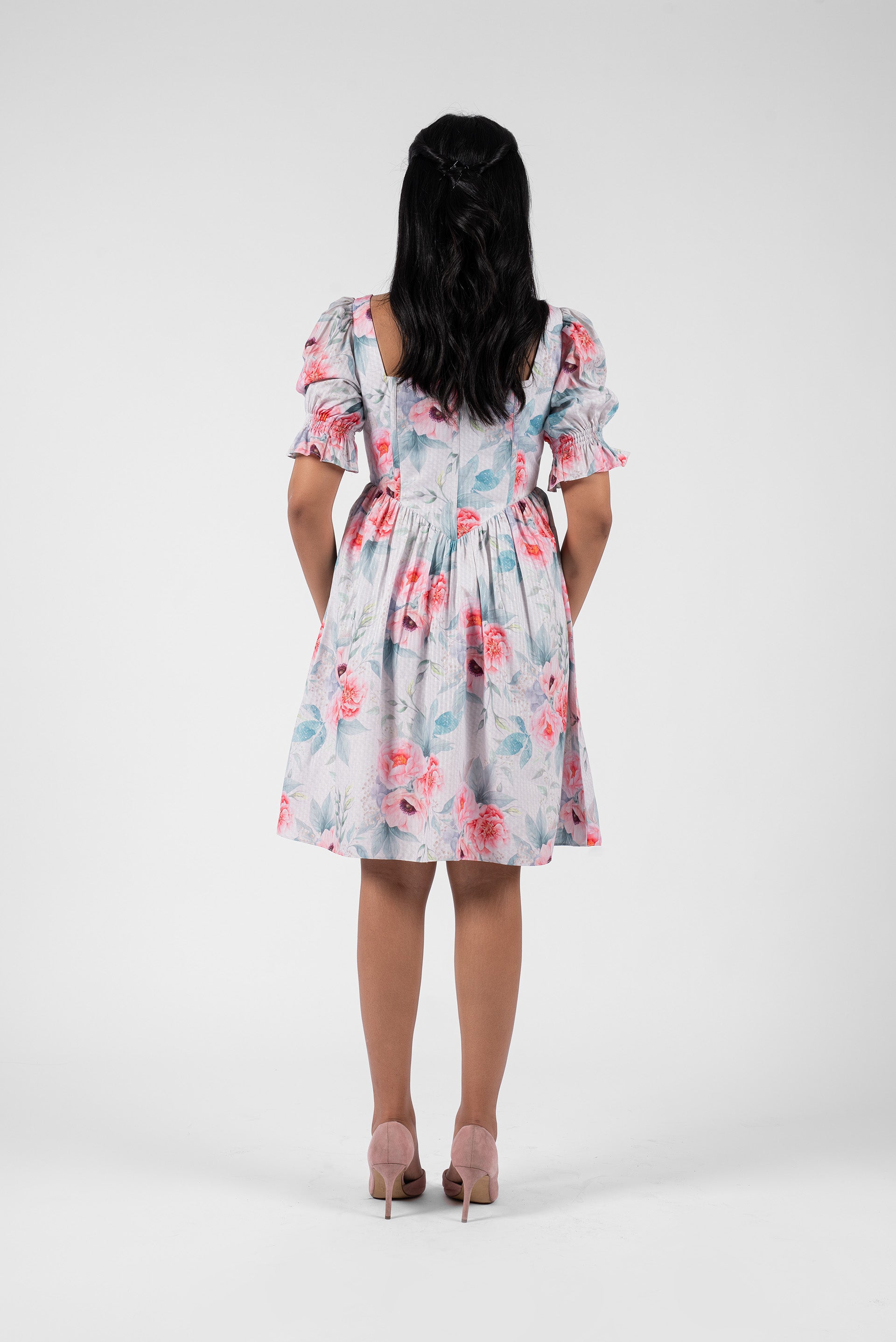 Corset Waist Square Neck Dress
