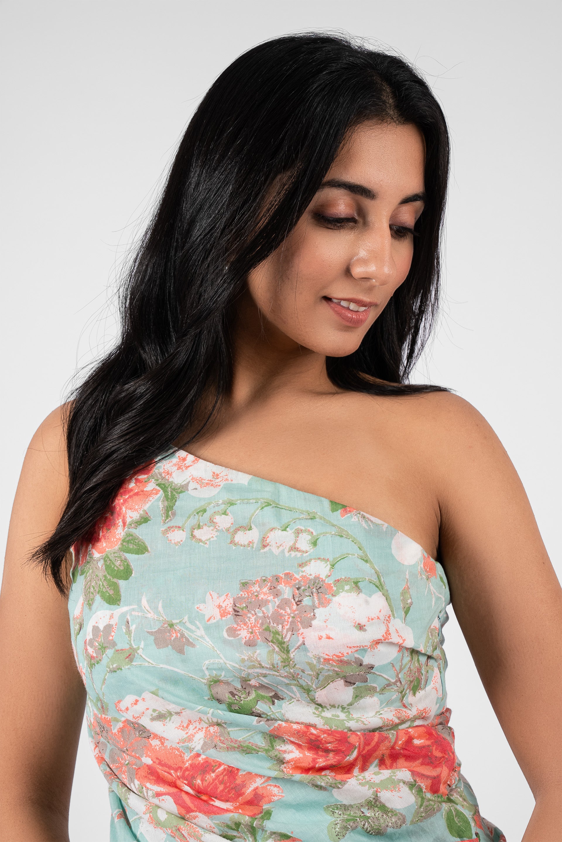 One-Shoulder Dress with Flattering Waist