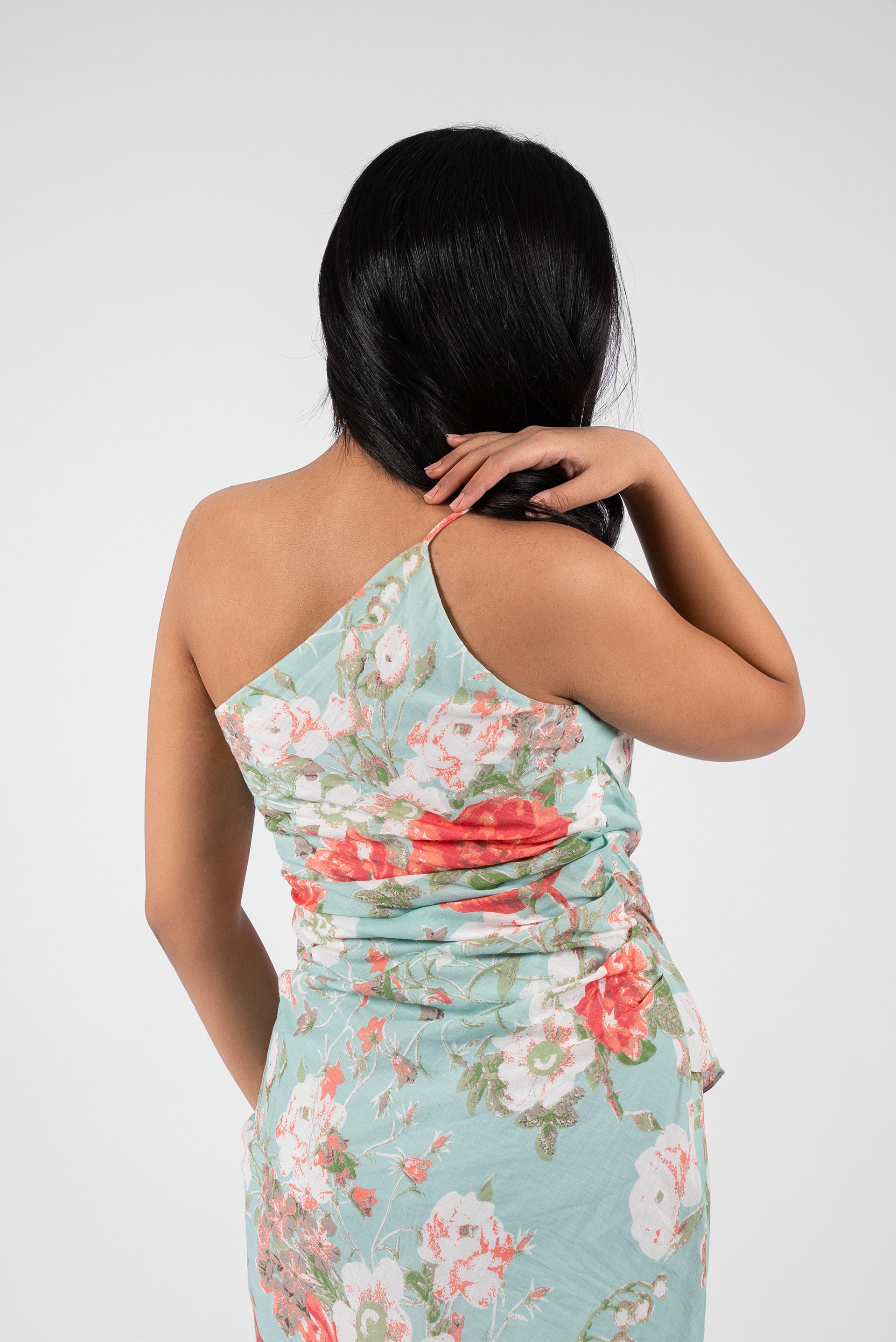 One-Shoulder Dress with Flattering Waist