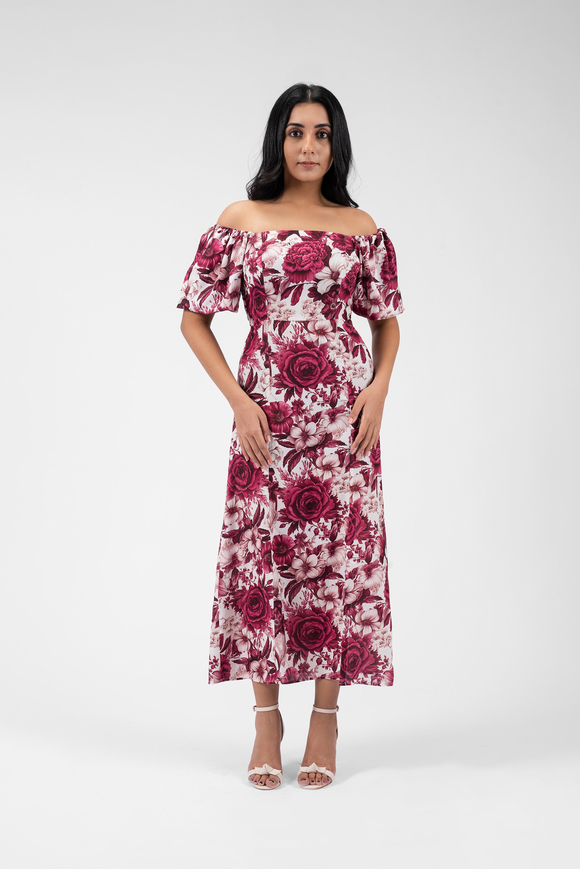 Romantic Flair Square Neck Dress