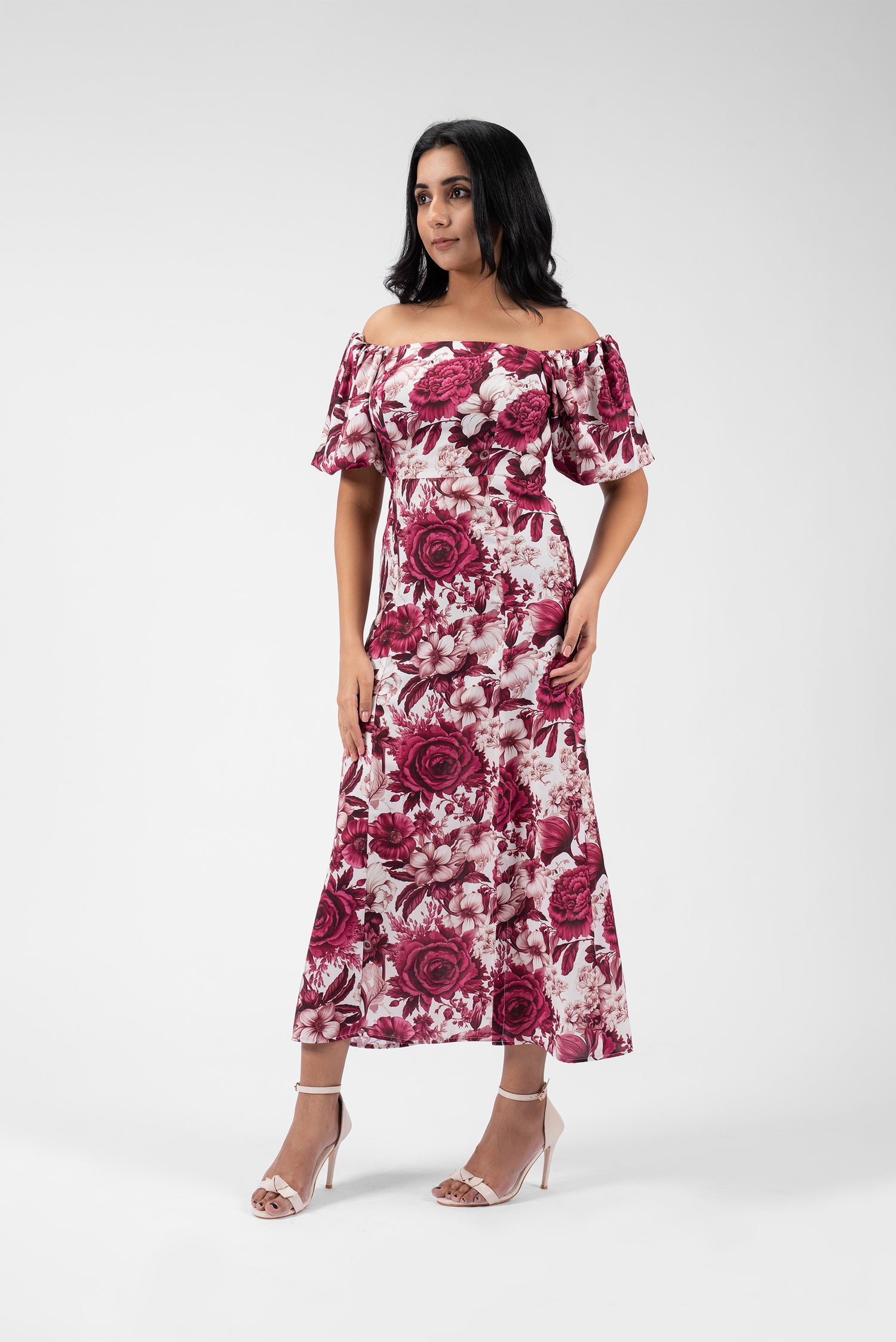 Romantic Flair Square Neck Dress