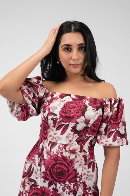 Romantic Flair Square Neck Dress