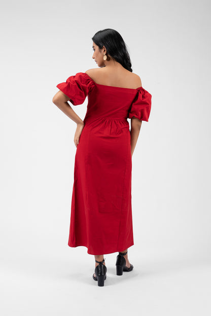 Romantic Flair Square Neck Dress