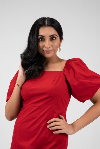 Romantic Flair Square Neck Dress