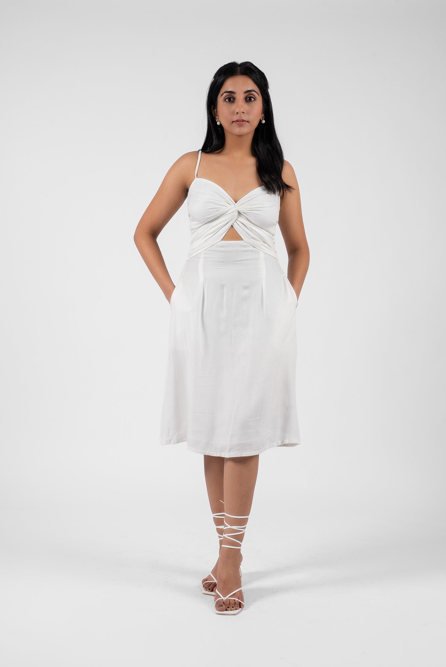 Modern Cutout Dress with Front Accents