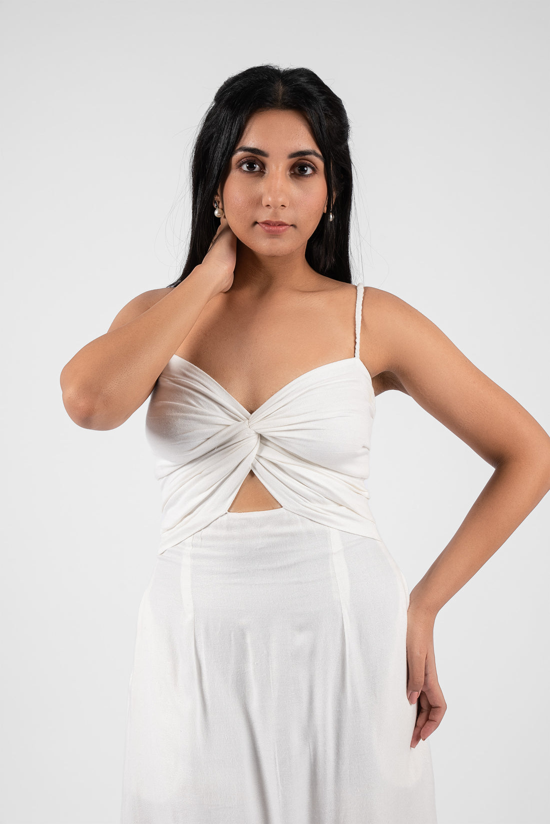 Modern Cutout Dress with Front Accents