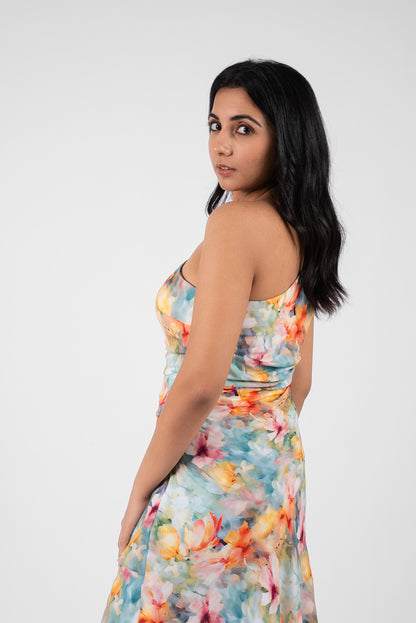 One-Shoulder Dress with Flattering Waist