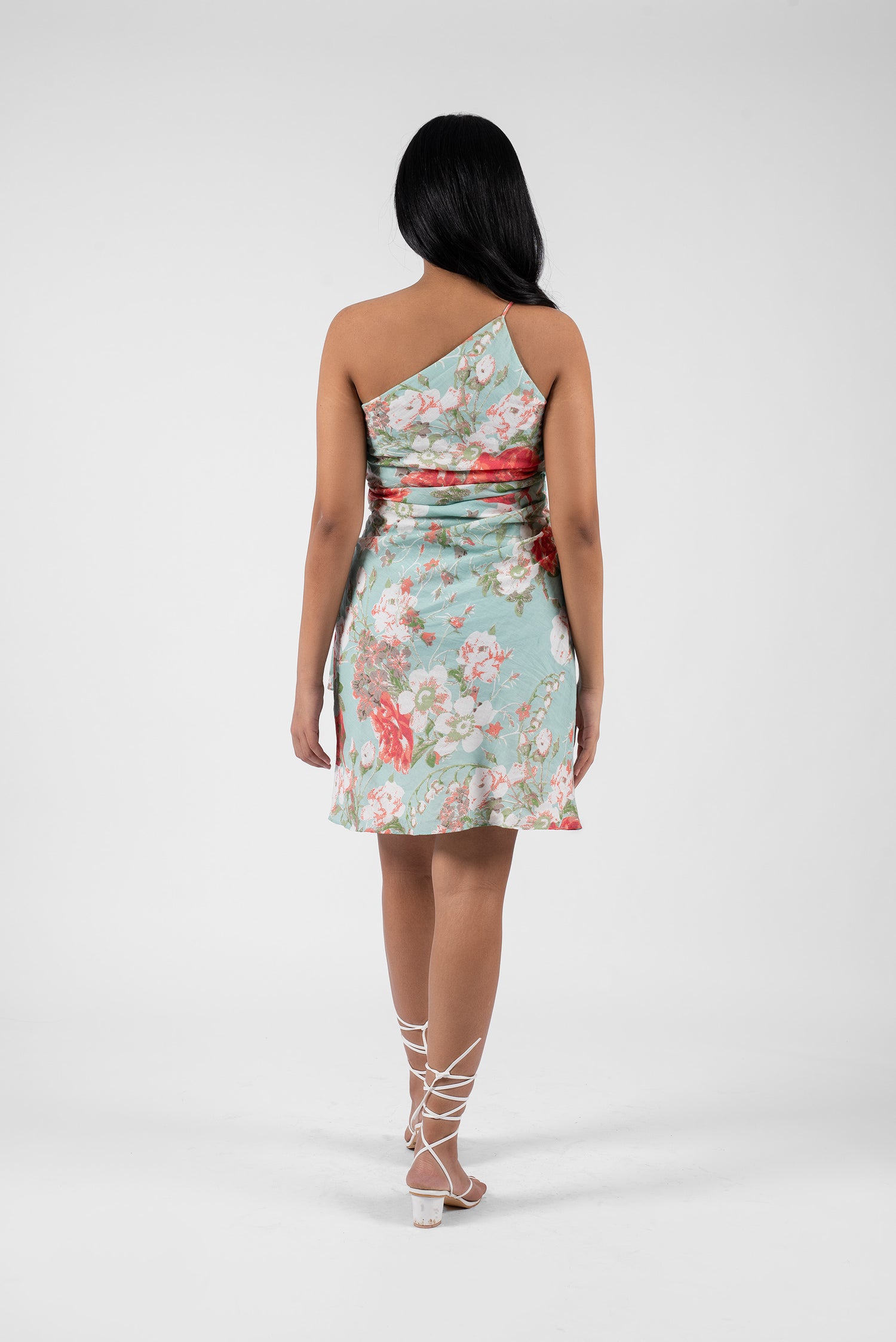 One-Shoulder Dress with Flattering Waist