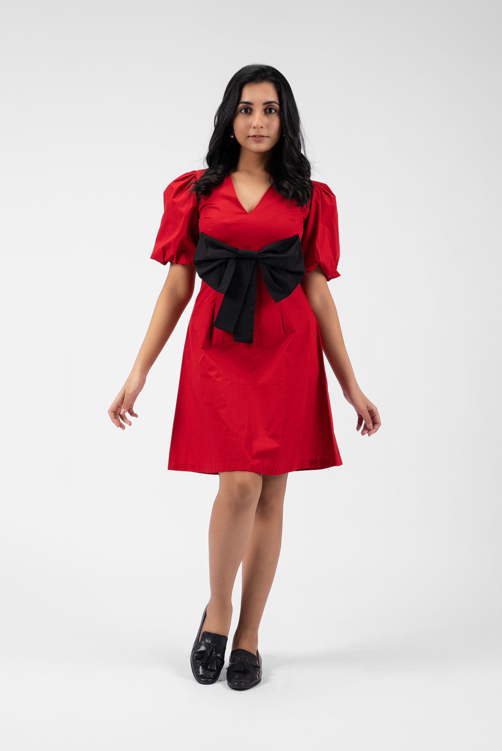 Playful Charm V-Neck Mini Dress