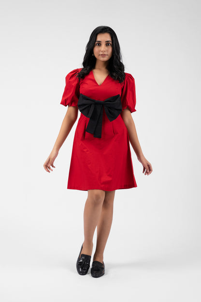 Playful Charm V-Neck Mini Dress