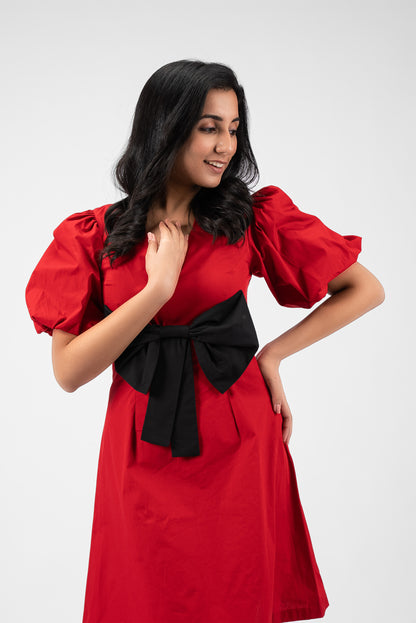 Playful Charm V-Neck Mini Dress