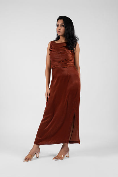 Cowl Neck Maxi Dress