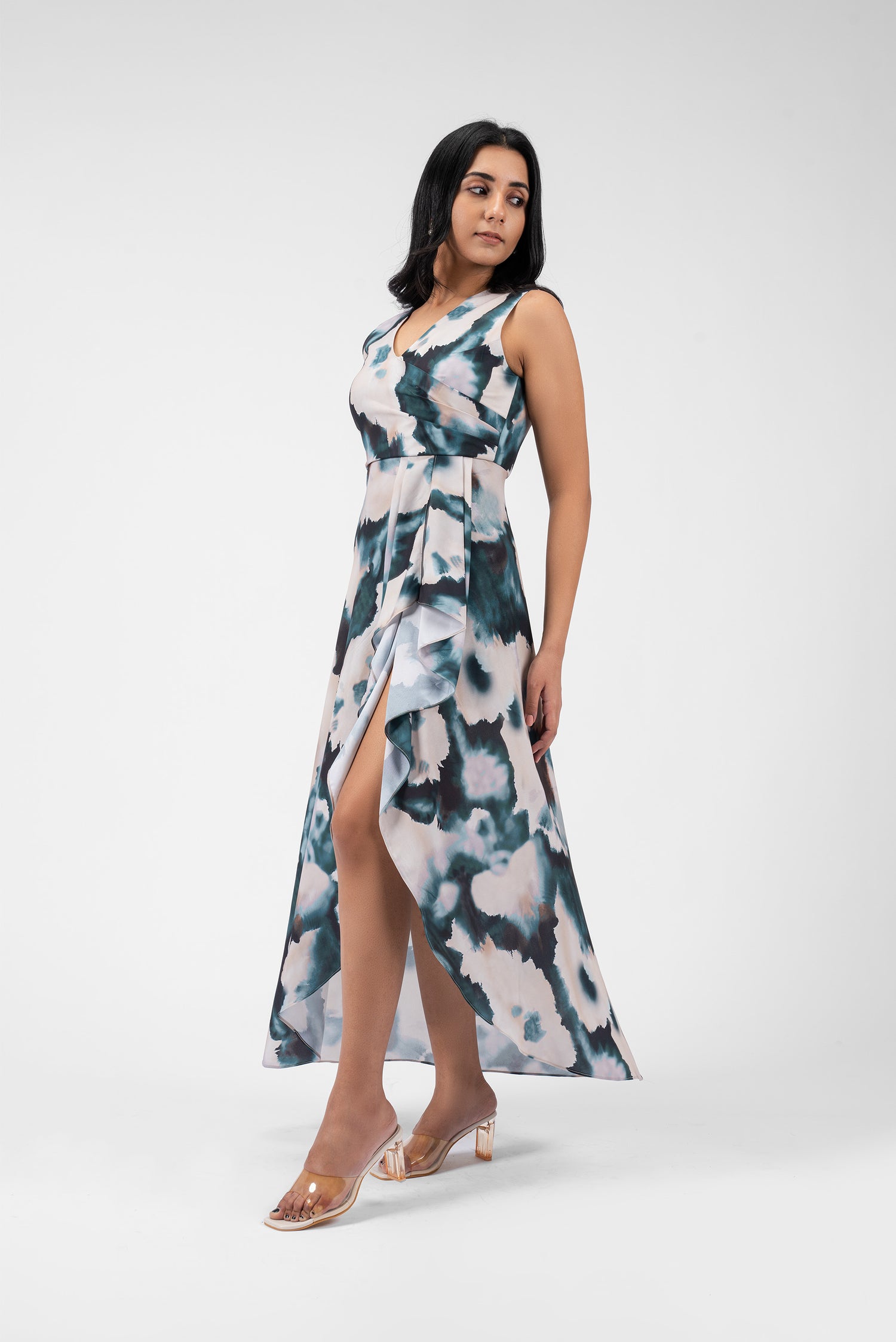 Casual Dress with Asymmetric Slit