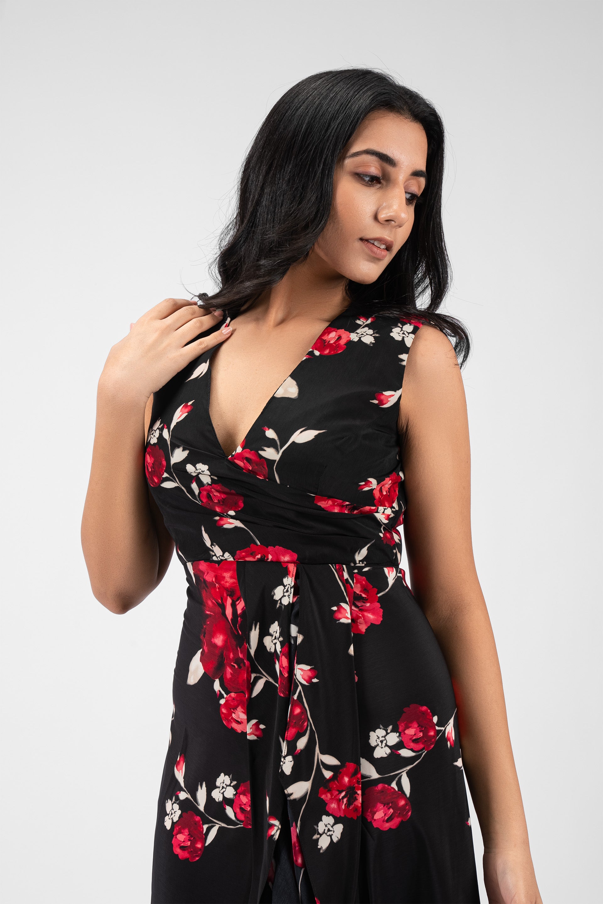 Casual Dress with Asymmetric Slit